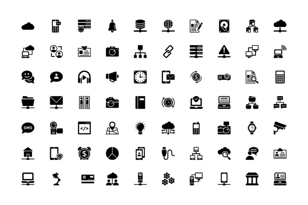 300 Network and Communications Icons – MasterBundles