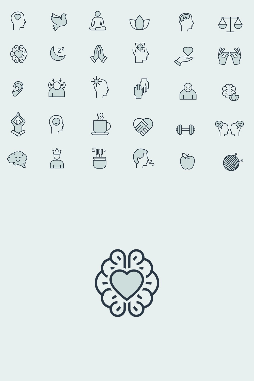 Illustrations 30 mindfulness icons of pinterest.