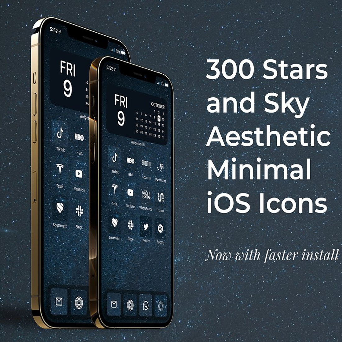 Images preview 300 stars night sky ios 14 icons.