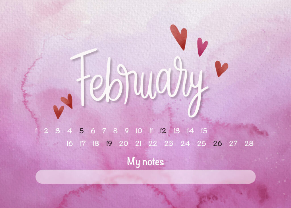 Free Blank Calendar February – MasterBundles