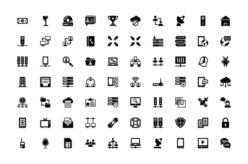 Posturing Network Icon 300 Network and Communications Icons – MasterBundles
