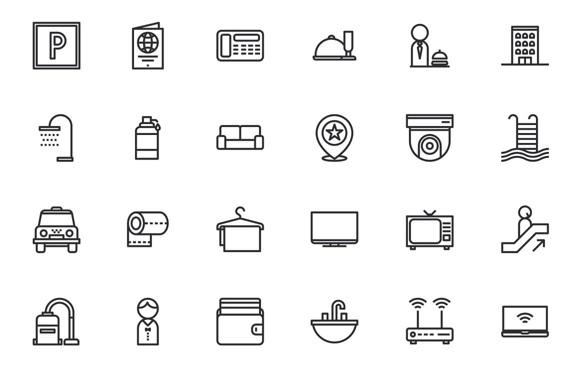 All 65 stroke vector icons based and fully editable, great for websites and mobile apps.