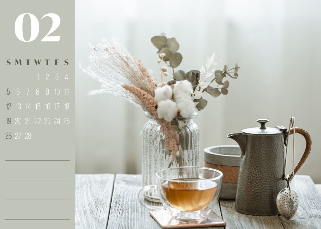 Free Printable February Calendar – MasterBundles