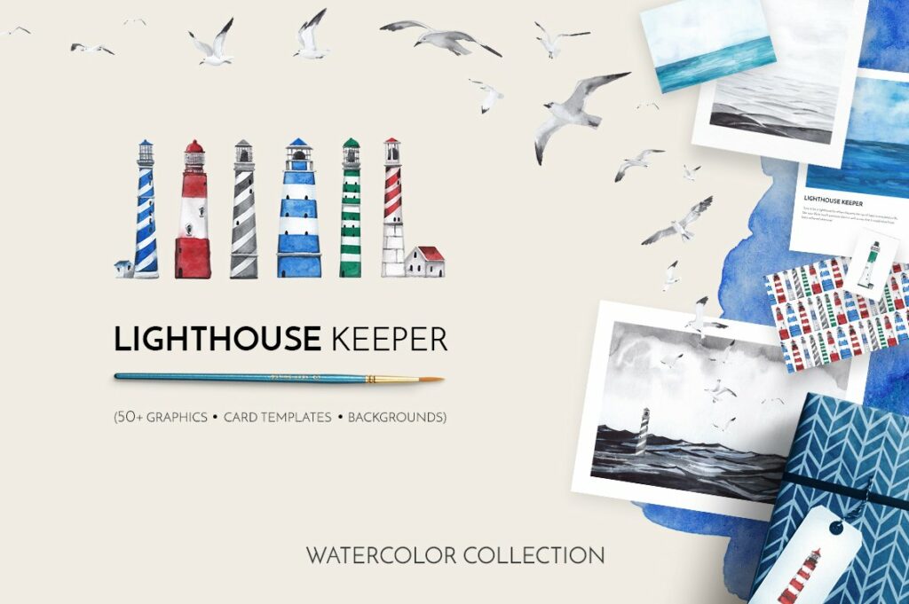 Lighthouse Keeper Clipart – MasterBundles