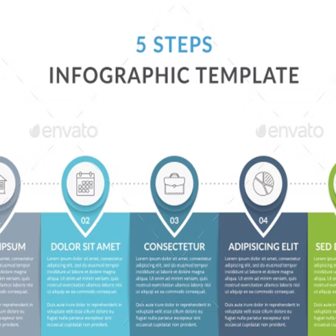 Images preview 5 steps infographics.