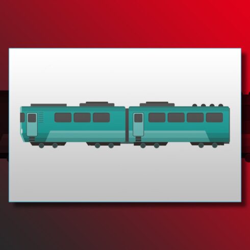 Passenger express train. Railway, main picture 1500x1500.
