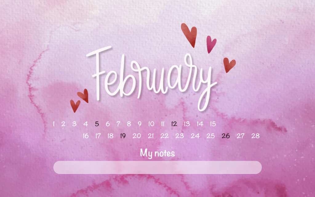 Free Blank Calendar February – MasterBundles