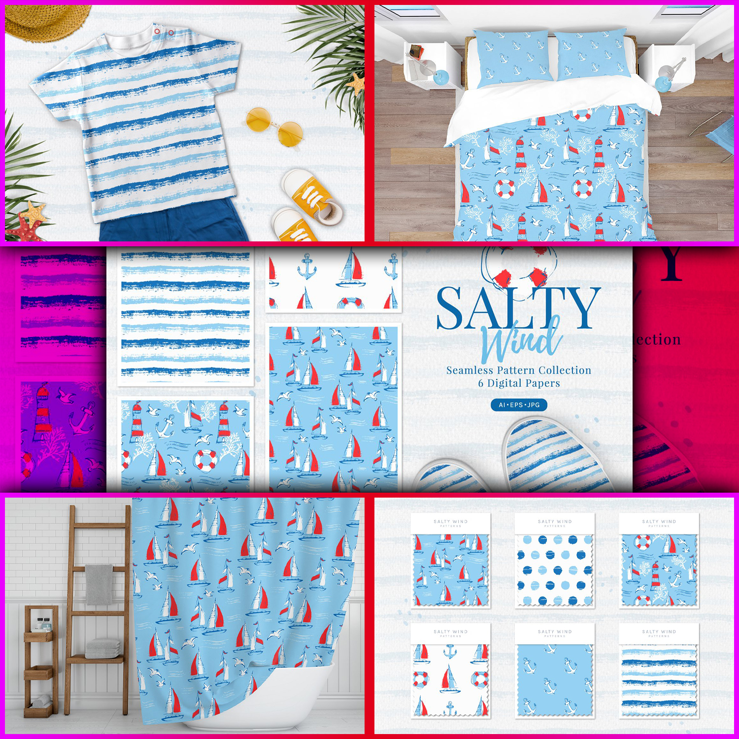 Images preview salty wind patterns collection.