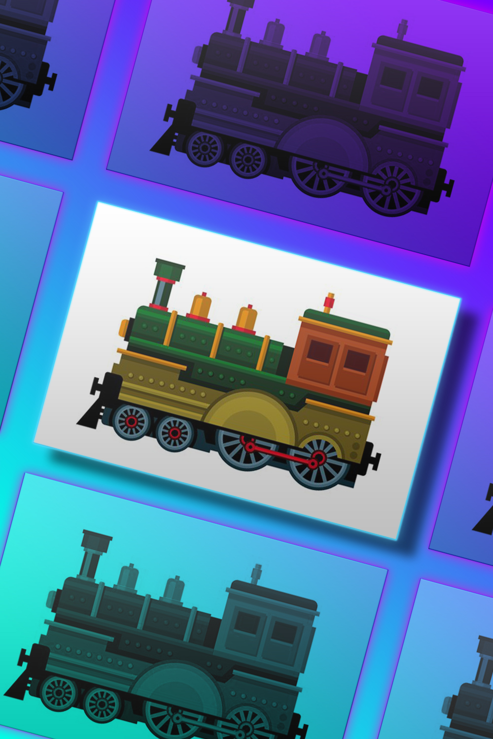 Illustrations locomotive of pinterest.