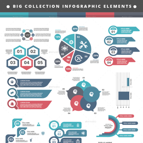 Images preview 675 big business infographic elements.