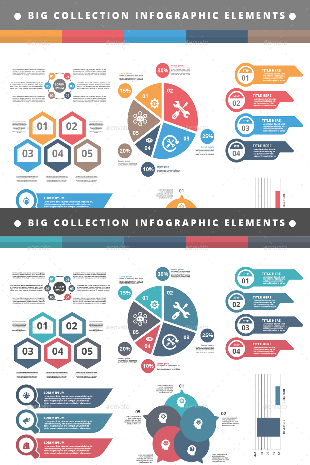 Illustrations 675 big business infographic elements of pinterest.