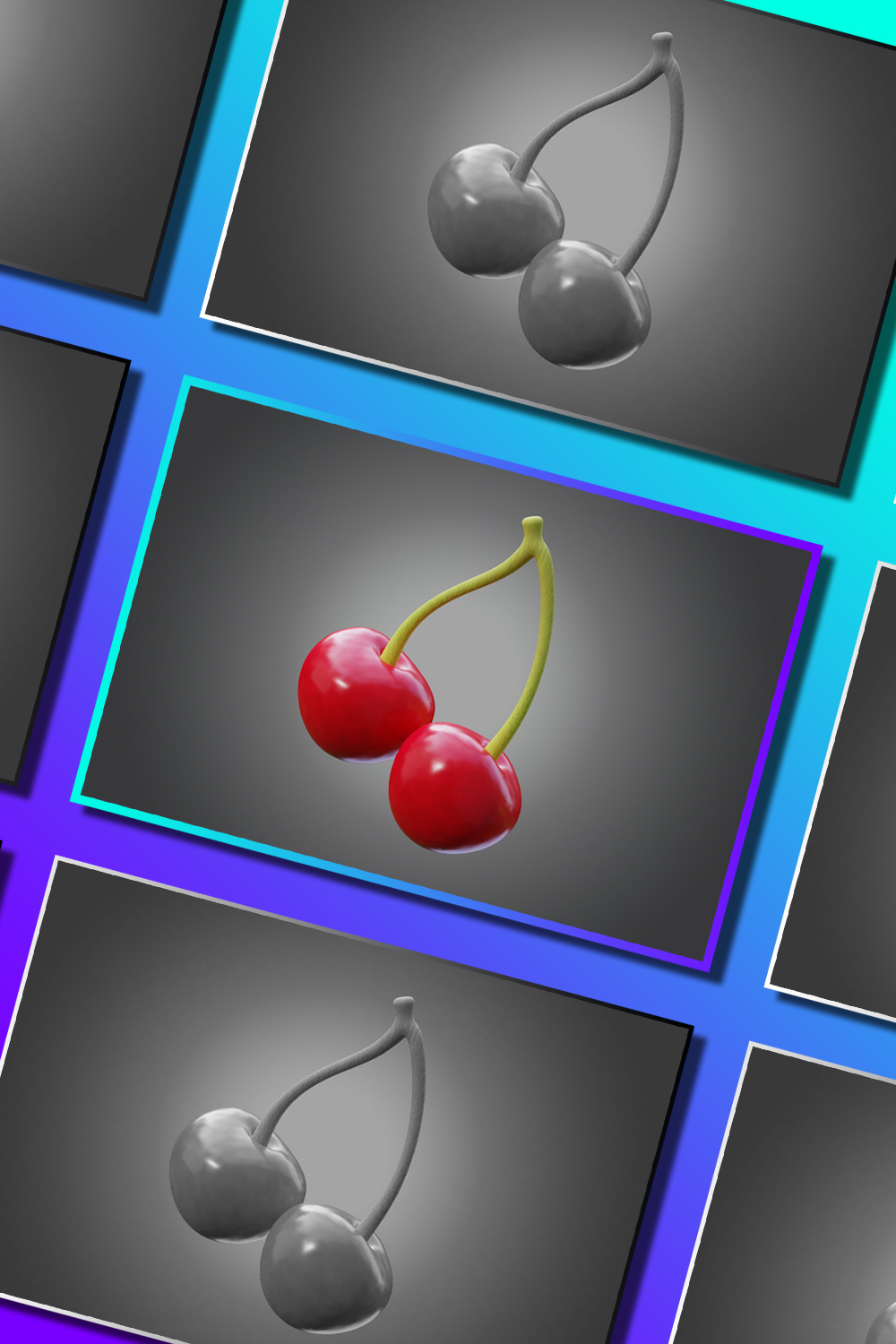 Illustrations 3d stylized cherries of pinterest.