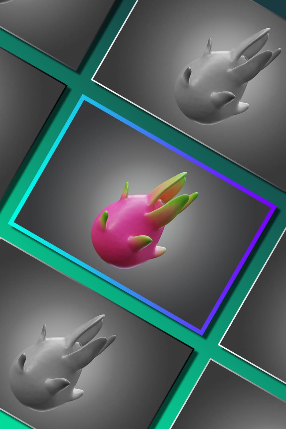 7822472 3d stylized dragon fruit pinterest 1000 1500 183