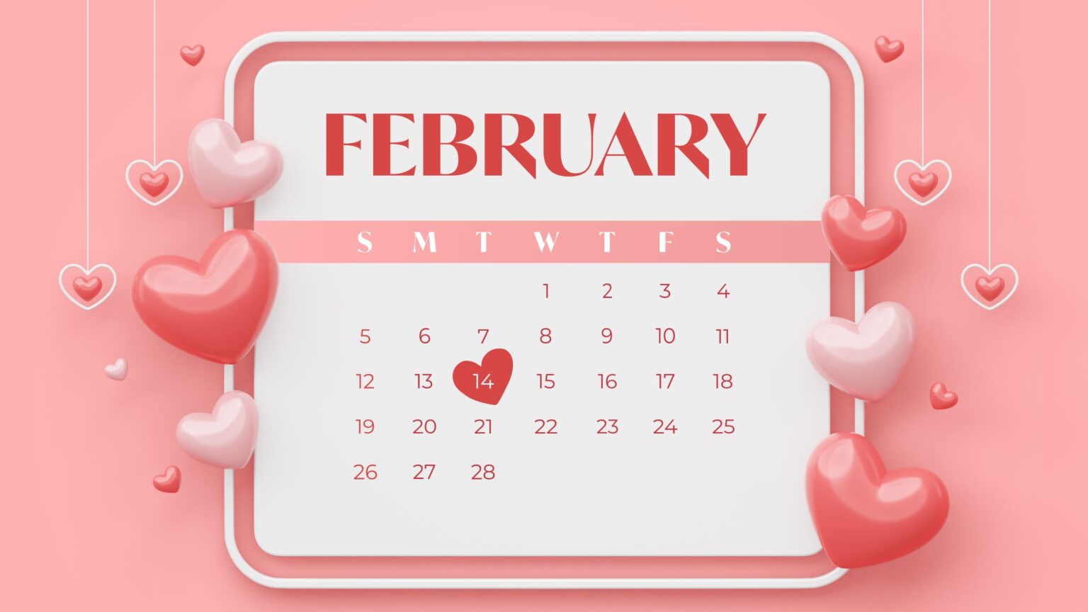 February Calendar Wallpaper – Masterbundles