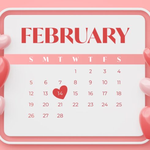 February Calendar Wallpaper – MasterBundles