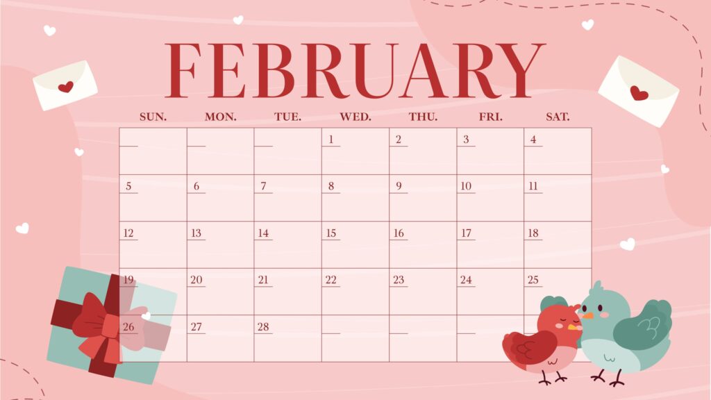 Free Calendar for February – MasterBundles