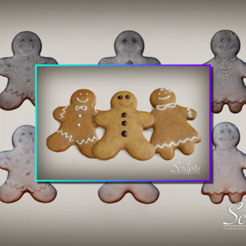 Images preview gingerbread people biscuits.