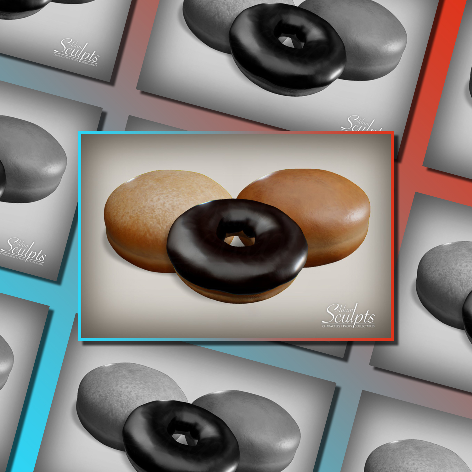 Images preview doughnut selection.