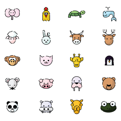 Images preview animal set.