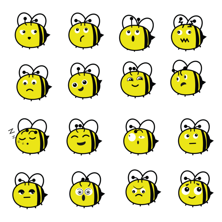 Bee Emoji Set – MasterBundles