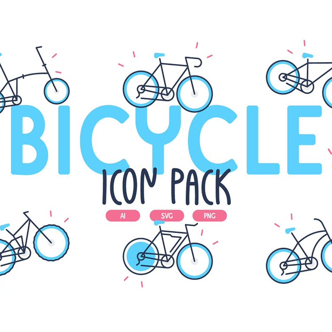 Images preview bicycle icons.