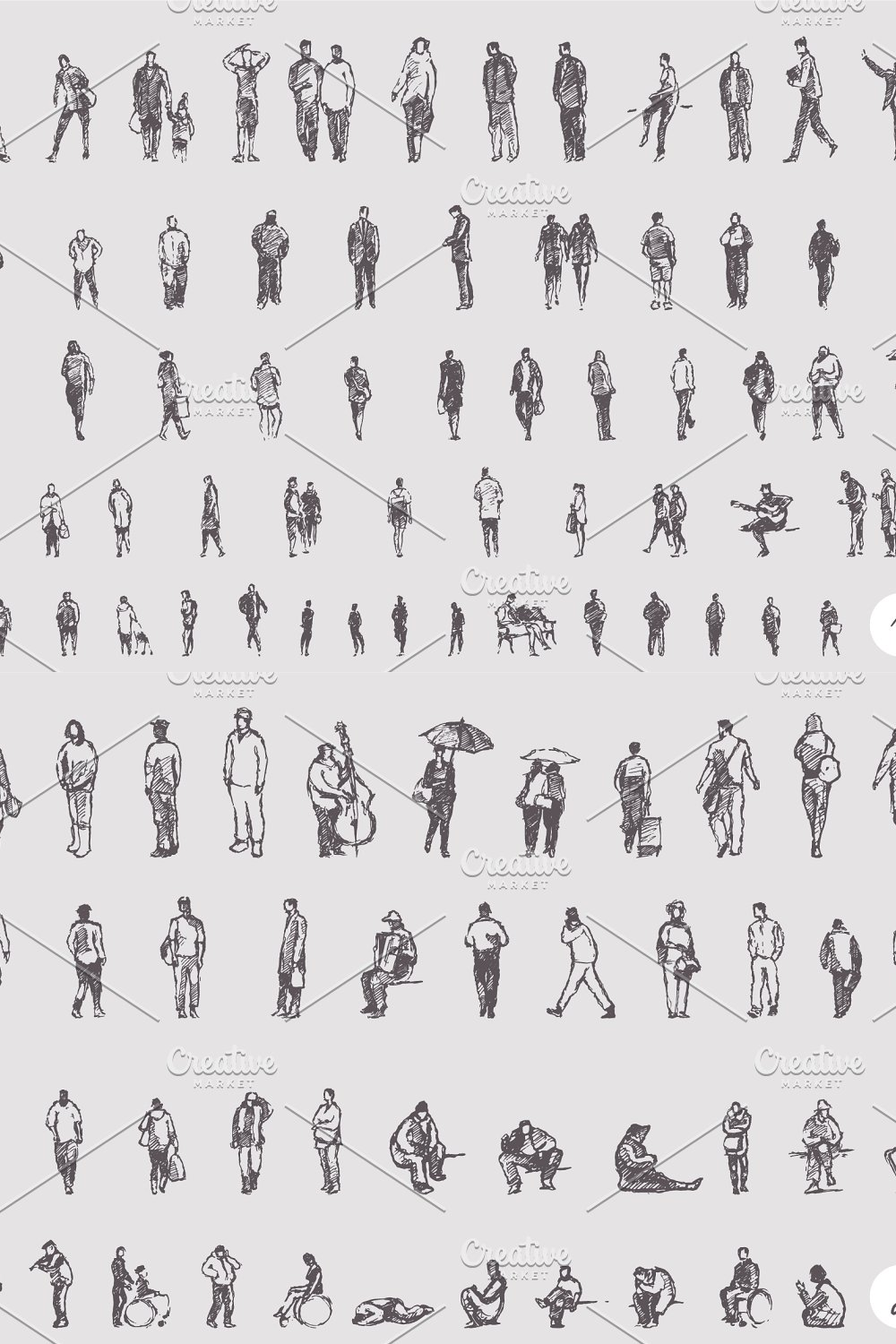 Illustrations big collection of sketches of people pinterest.