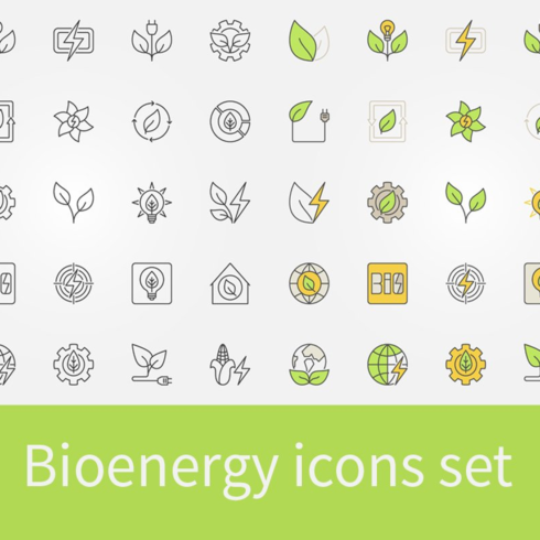bioenergy icons set 219