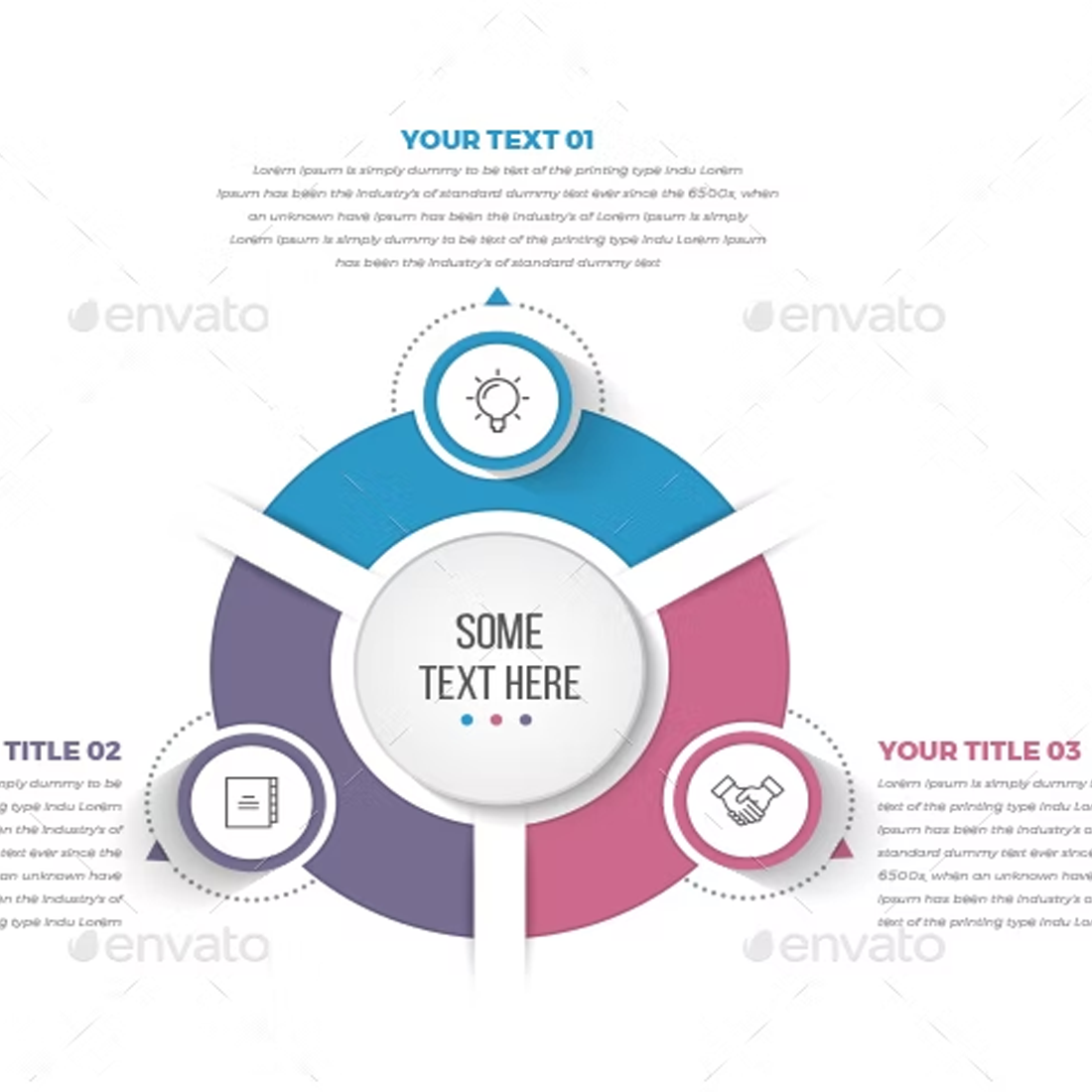 Images preview business circle infographics with 03 steps .