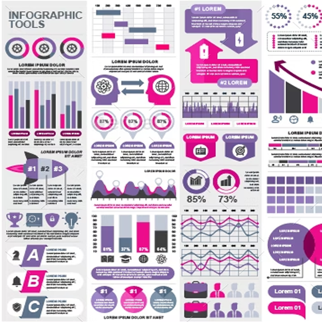 Images preview business infographic elements.