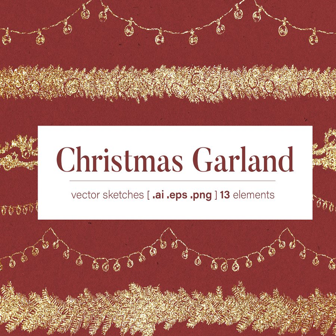 Images preview christmas garlands paper texture.