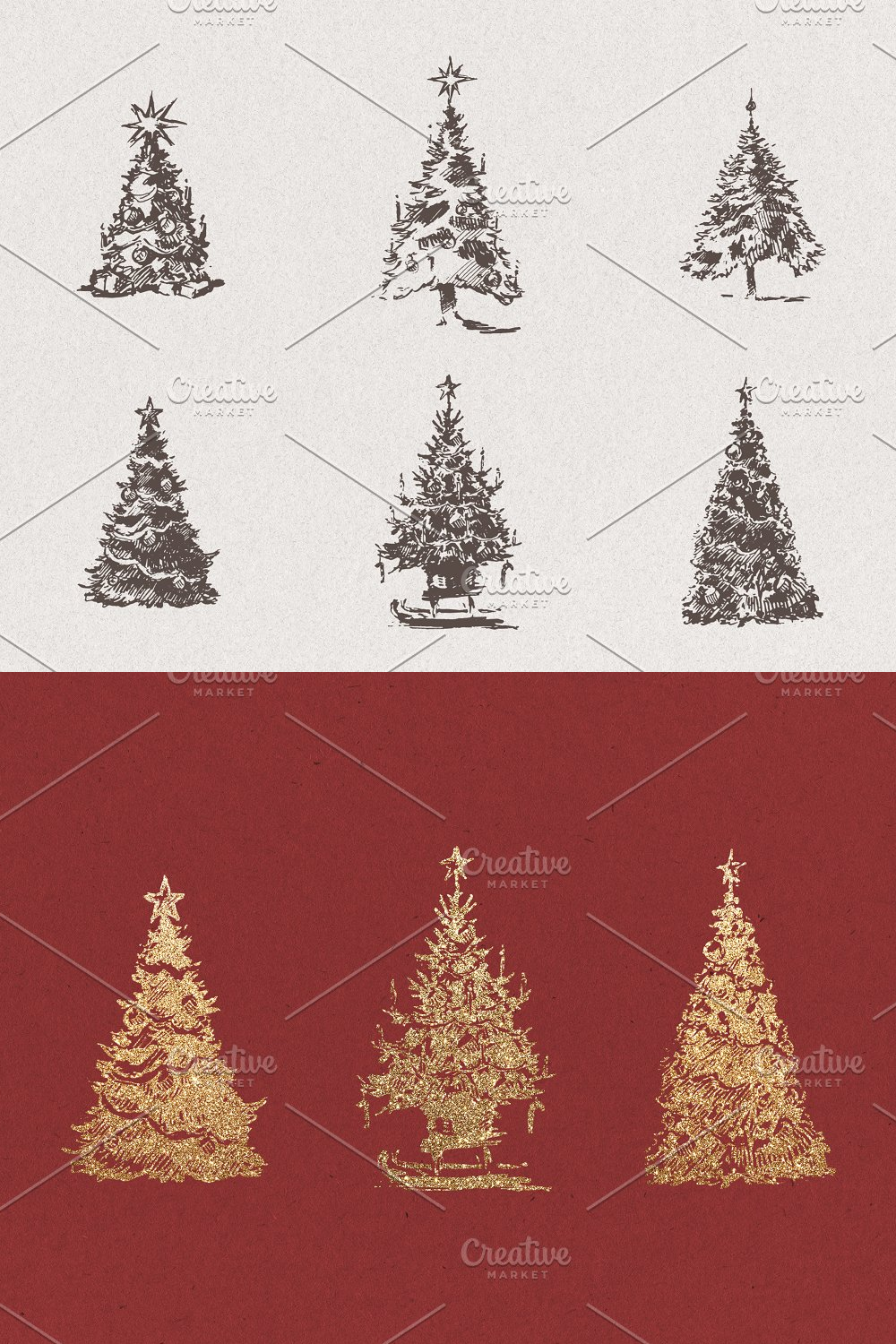 Illustrations christmas trees paper backgrounds of pinterest.