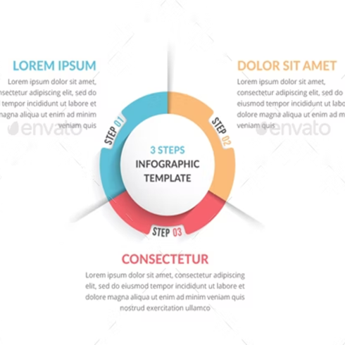 Images preview circle diagram with three elements.