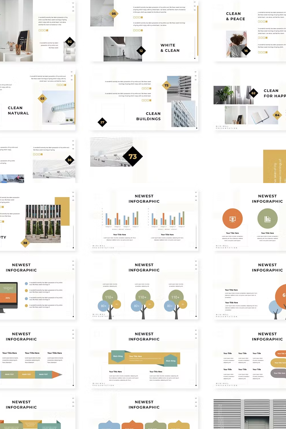 Illustrations cleanpowerpoint template of pinterest.