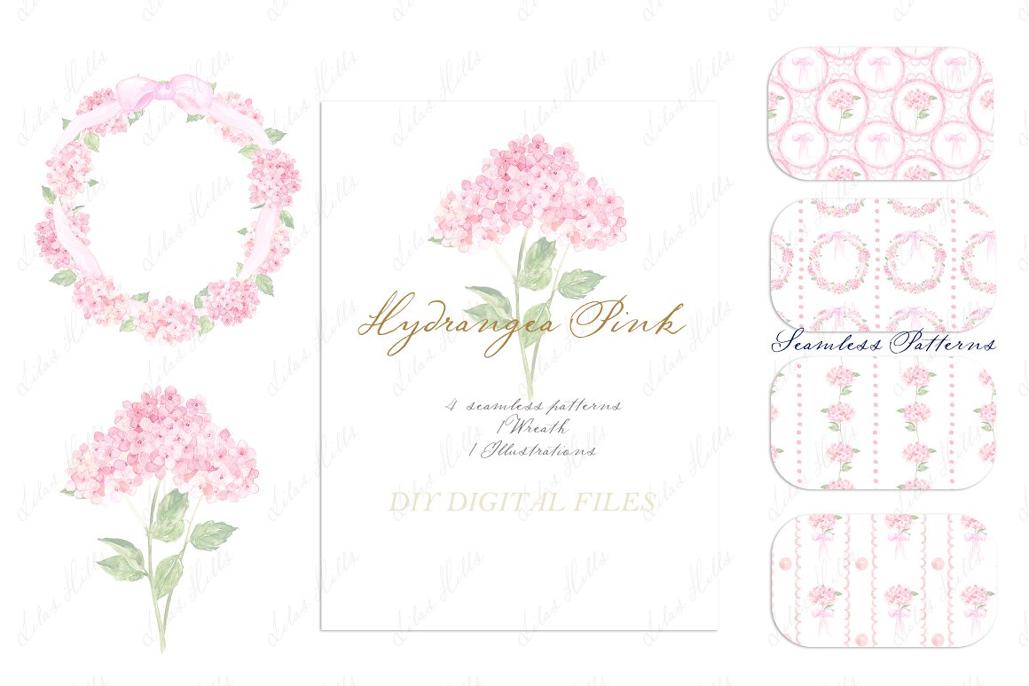 Pink flower print image.
