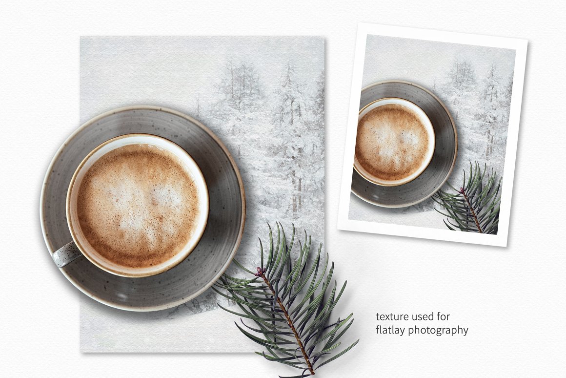 A wonderful picture of coffee and pine branches.