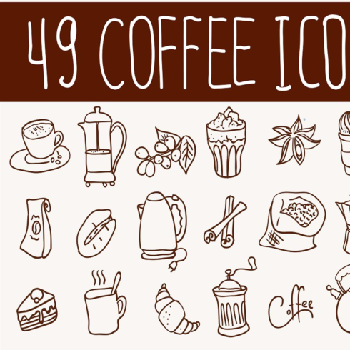 Images preview coffee tea icon.