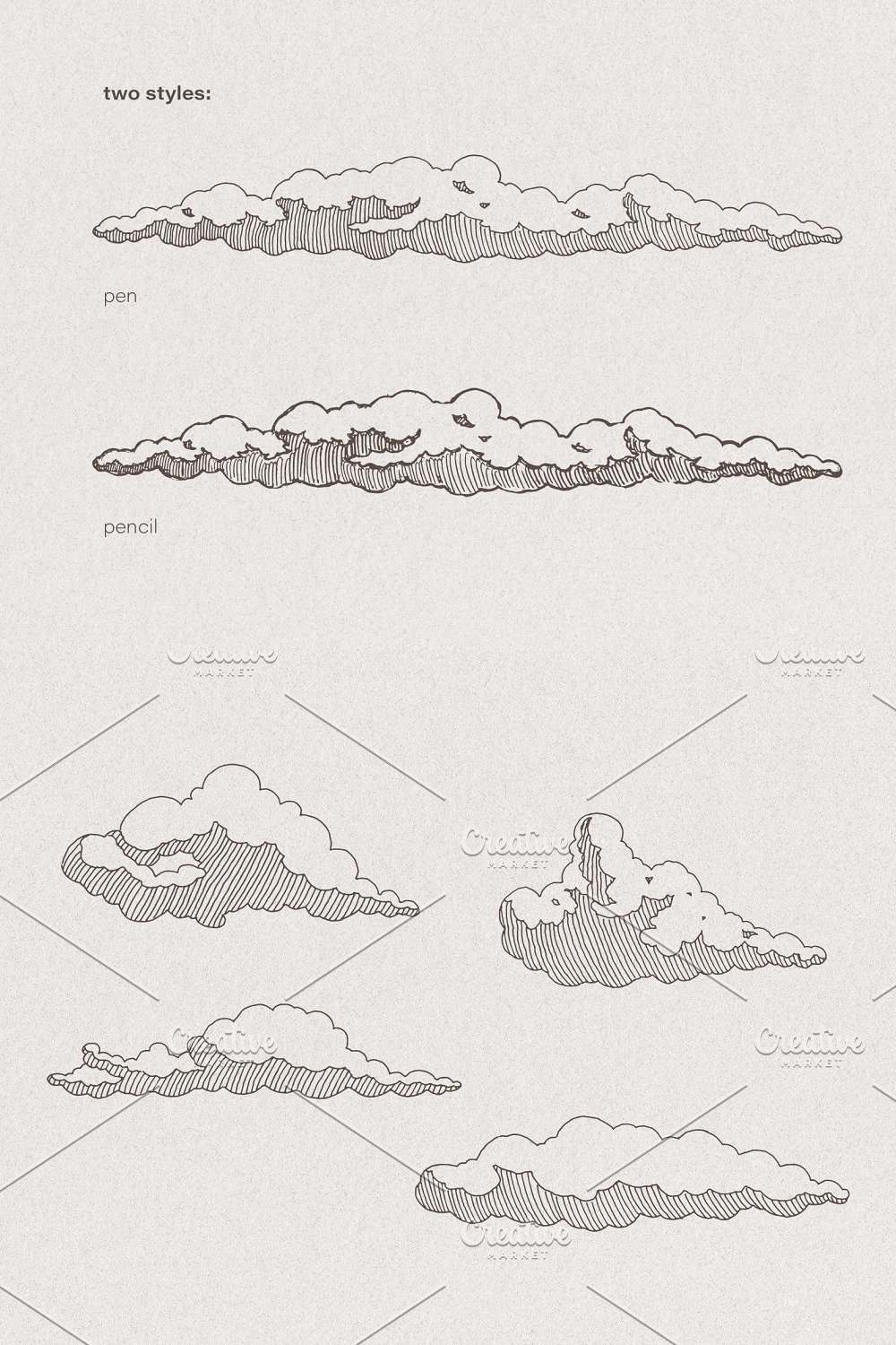 Illustrations collection of clouds drawings of pinterest.