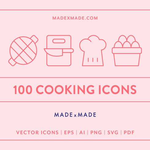 Images preview cooking line icons.