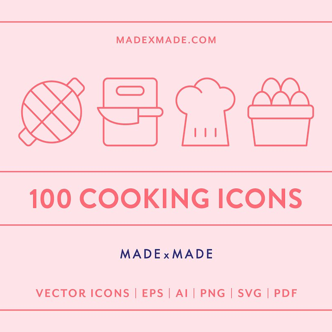 Images preview cooking line icons.