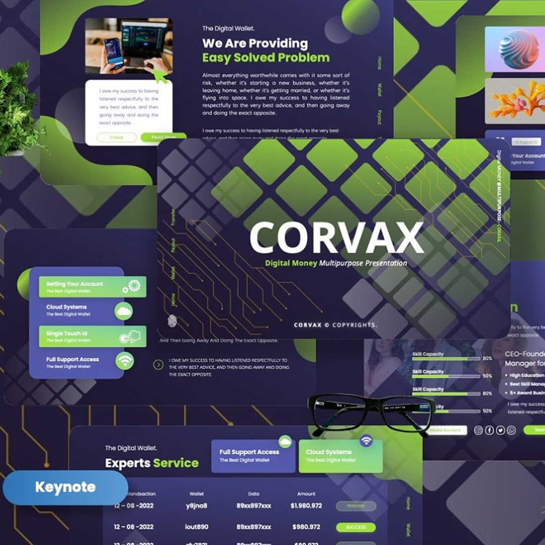 Images preview corvax digital money keynote.