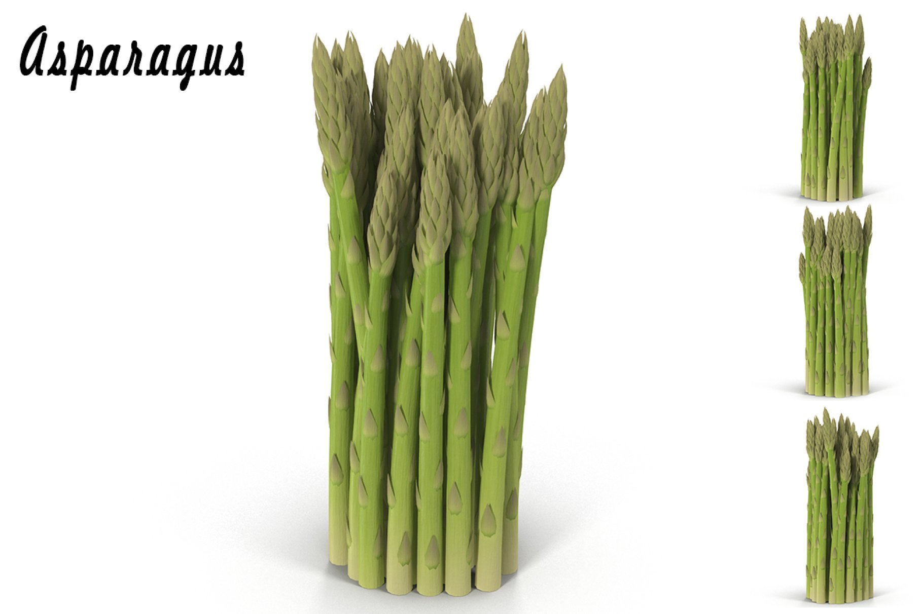 The image of spikelets of asparagus.