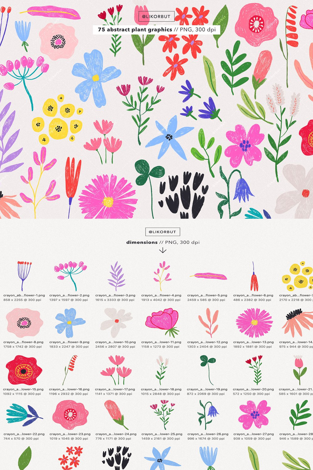 Illustrations crayon abstract modern flowers of pinterest.