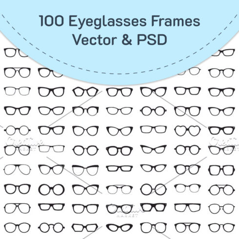 Eyeglasses Frames ( Vector & PSD), main picture.