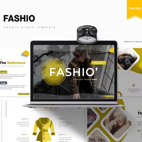 Images preview fashio google slides template.