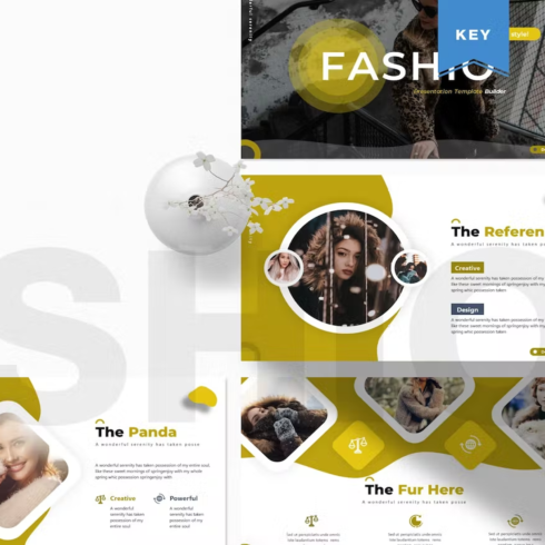 Images preview fashio keynote template.