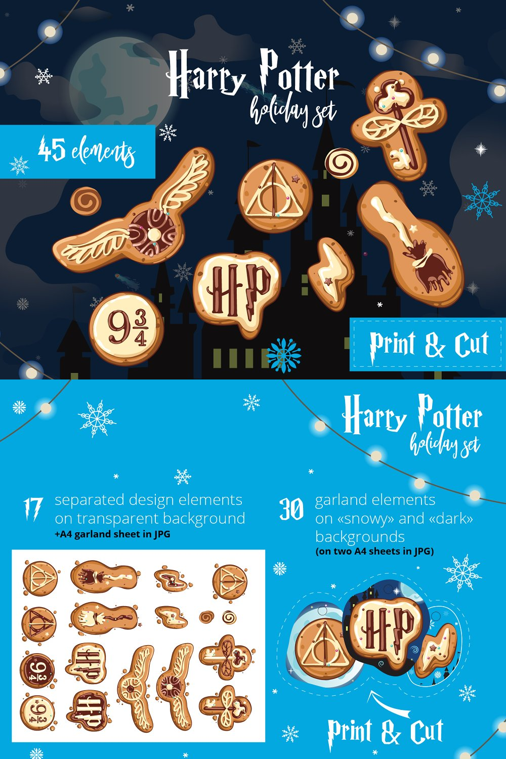 festive winter clipart set with ging pinterest 618