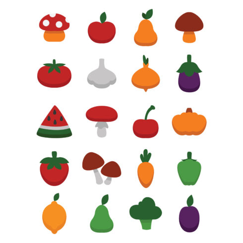 Fruits And Vegetables Set Main Cover.