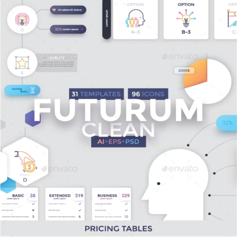 Images preview futurum clean infographic.