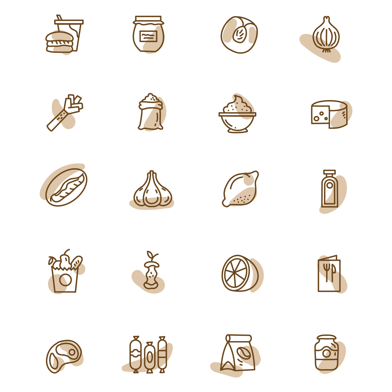 Gastronomy Food Icons Set – MasterBundles