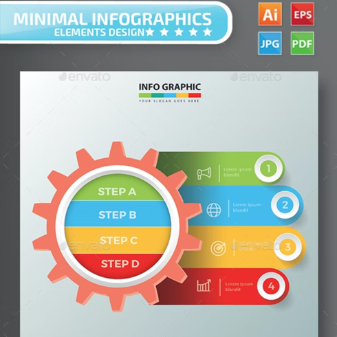 Images preview gear infographic design.